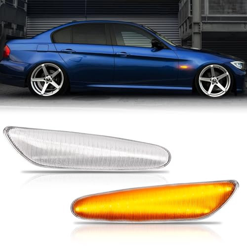 OZ-LAMPE Blinker für BMW E90 E91 E60 E61 E81 E82 E87 E88 E92 E46 E36 E93 X1 E84 X3 E83 X5 E53, Seitenblinker mit Canbus Fehlerfrei