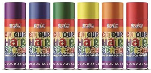 PEBBLE HUG Rainbow Colour Hair Spray, Non-Toxic, Temporary, Washable, Perfect For Parties, Festivals, Everyday Fun, Ideal For Both Adults And Kids, Random Colour, 200ml, (4 Pcs)
