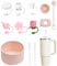 LEAZZLE Lot de 12 Couvercles de Paille Pour Tasse Stanley,anti-fuite,7 Couvercles en Paille en Silicone,2 Bouchons de Paille,Embouts de Paille Réutilisables pour Accessoires de Gobelet Stanley Cup