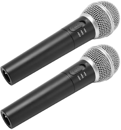 Wireless Microphone, Wireless Dynamic Microphone Clear Sound for Karaoke