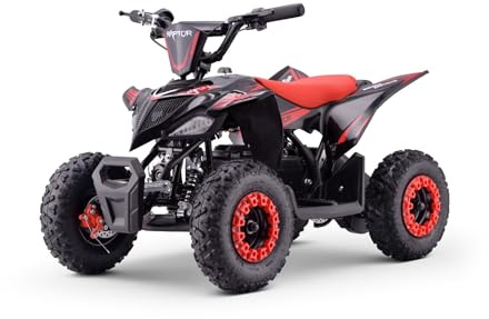 Beneo Motors ATV - Mini-Quad pour Enfants Raptor Rouge - 800W 36V 12Ah à partir de 3 Ans