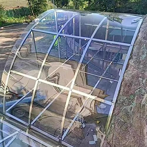 Transparente Polycarbonat-Platten, UV-Schutz, schnee- und regenfest, leicht zu schneiden, ideal für Veranda, Pergola-Dach (0,6 x 1 m)