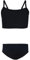 Aquarti Mädchen Bikini Set Bustier Bikinislip Zweiteiliger Badeanzug, Farbe: 038 Jacquard Punkte Schwarz, Größe: 164