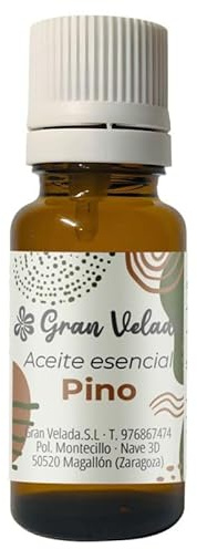 Gran Velada - Aceite Esencial de Pino Puro 1000 ml para Aromaterapia y Cosmética Artesanal | Propiedades Antisépticas y Antiinflamatorias | Ideal para Jabones, Champús y Masajes