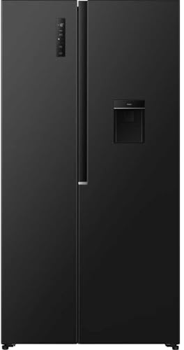 Fridgemaster American Fridge Freezer - Black - E Rated