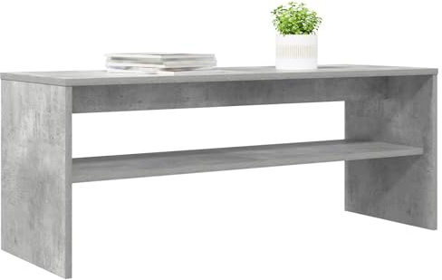 vidaXL TV-Schränk Beton Grau 100 x 35 x 40 cm Holzwerkstoff, Moderner rechteckiger Lowboard-Möbel, langlebige Medienlagerungseinheit, funktionaler Wohnzimmerschrank, minimalistischer TV-Schrank