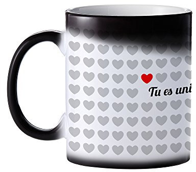 Mug Romantique - 1000 Cœurs - Tasse Magique à thé et à café - Cadeau pour Homme et Femme - Saint Valentin - Anniversaire - Noël - Déclaration d'amour