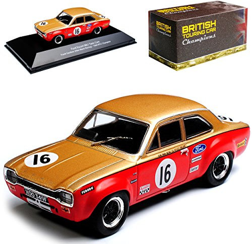 Atlas Ford Escort MKI Twin Cam Frank Gardner 1968 BTCC Champion mit Sockel 1/43 Modell Auto