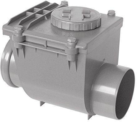 First Plast nro125g Soupape anti-retour en pVC avec joints toriques, gris, diamètre 125 mm