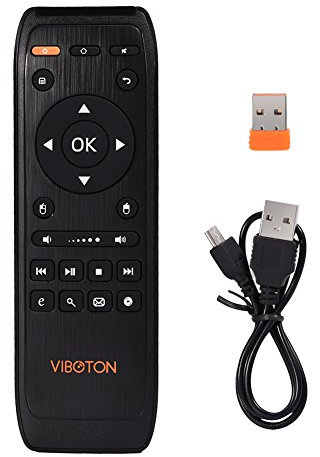 Air Mouse de 2.4GHz, Mini Teclado inalámbrico con Air Mouse, función de Aprendizaje por Infrarrojos, Control Remoto para TV/PC/Android iOS Smartphone
