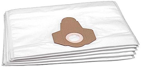 vhbw 5x sacchetto compatibile con DeLonghi XW 1200 PS / XW1200PS, XW 1200 SD / XW1200SD, XW 1400 / XW1400 aspirapolvere - in microfibra, bianco