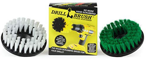 Drill Brush - Kitchen Tools - Grout Cleaner - Large Spin Brush Kit - Clean Stove, Oven Rack, Sink, Tile, Counter, Cabinets, Floors - Glass Cleaner - Upholstery, Leather, Fabric, Vinyl - Carpet Cleaner