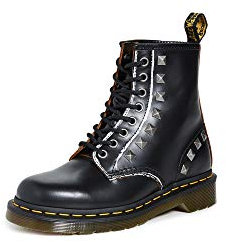 Dr. Martens Damen Stiefelleten Boots 8-Eye Stud Schwarz 41 EU