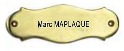 Plaque de porte Laiton massif avec gravure 1 ligne de Texte - ép. 3mm Réf. : K