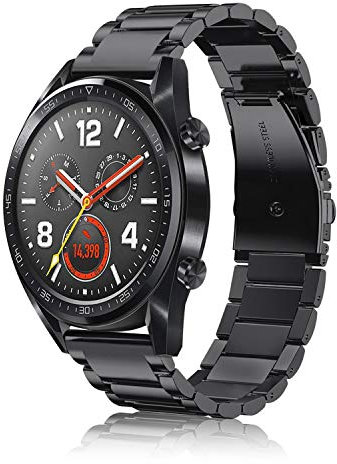 Fintie Armband kompatible mit Huawei Watch GT5/GT5 Pro 46mm/Watch GT4 46mm/Watch GT3/GT3 Pro Smartwatch - Edelstahl Metall Uhrenarmband