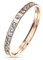 Paula & Fritz® Verlobungs-Ring roségold 2mm breit 21 Zirkonia Kristall Clear farblos Ewigkeitsring Eternity-Ring Edelstahlring Damen-Ring Freundschaftsring Partnerring R-M7164R_60