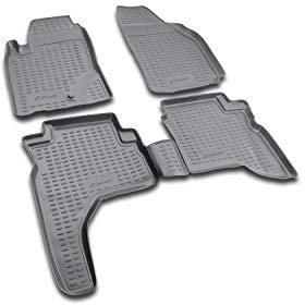 Element Passgenaue Premium Antirutsch Gummi Fußmatten - Mitsubishi Pajero Sport, schwarz