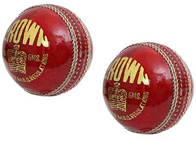 CW Crown Red 4 PCE Ball Herren Top Leder Hard Ball Outdoor Max Over 2 Stück