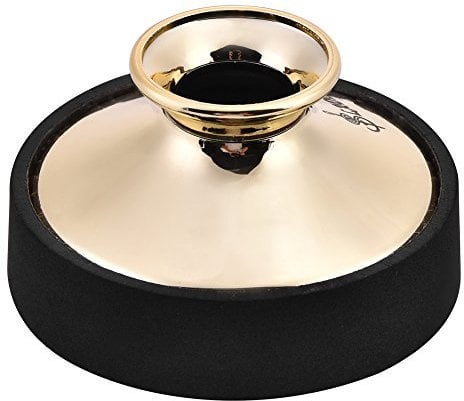 Caredy Altsaxophon stumm Kunststoff Dämpfer Dämpfer Sax Schalldämpfer Geräusch entfernen Zubehör für Altsaxophon Leichtgewicht Kunststoff Sax Mute Saxophon Schalldämpfer(Gold)