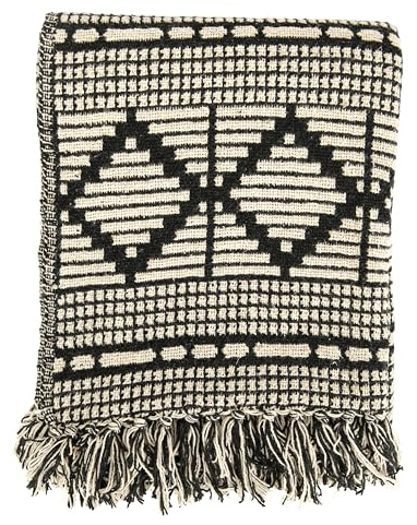Bloomingville Soft Reclaimed Cotton Blend Throw