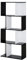 HOMCOM Bibliothèque étagère Meuble de Rangement Design Contemporain en S 4 étagères 60L x 24l x 148H cm Noir Blanc