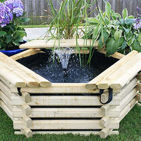 Norlog 50 Gallon Pond Kit with Liner & Fountain Pump