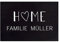Personalisierte Fußmatte | Fußmatte Familie personalisiert | Fußmatte für Paare & Familien | Heimathafen | Herz im Home (Home #2)