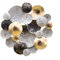 Spetebo Metall Wandbild - 30 cm - in braun Gold weiß - Wandschmuck Wandornament Wandbehang Wandobjekt Tischdeko
