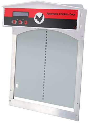 Automatisches Hühnerstall-Türöffner-Kit, Hühnerkäfig-Öffner mit LCD-Steuerung für die Geflügelzucht, Geflügelzubehör