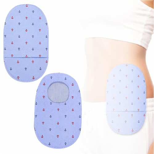 EDWERD Kolostomie Tasche Abdeckungen-Ostomie Support Kleidungsstück Tasche mit runder Öffnung für Ileostomie Stoma, 3 ID, 2 Pcs