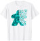 Green Meeple Fragments | Poly Geometrisches Brettspiel Meeple T-Shirt