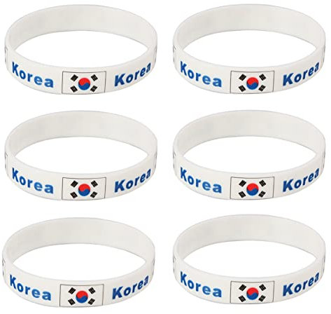 PRETYZOOM 6stücke Silikon-länderarmband mit Motiven Sportarmbänder Einheitsgrößig für Fußballspiele und Sportevents Haltbares Trägerband