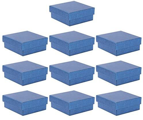 Cabilock 10 Stück Schachtel Schmuckkästchen Schmuckverpackung Schmuck Einzelhandel Boxen Quadratische Schmuck Aufbewahrungsbox Stud Ohrring Box Literatur Und Kunst Reisen Karton Stud-box