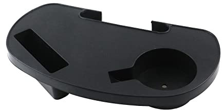 Curqia Zero Gravity Chair Cup Holder Tray Black Couch Cup Holder Universal Clip with Mobile Device Slot for Fold Lounge Chairs, 1 Pack