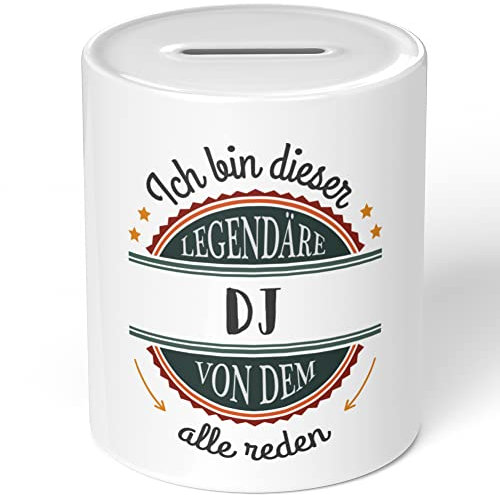 JUNIWORDS Spardose Sparbüchse, Ich Bin Dieser legendäre DJ, von dem alle reden (5044713)