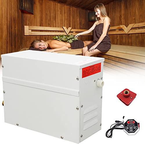 ALSUP Steam Generator, 3KW/4KW/6KW/8KW/9KW/10.5KW/12KW /15KW Steam Showers Sauna Steam Generator with Programmable Controller for Home SPA Bathroom Hotel Shower Steam,4.5KW