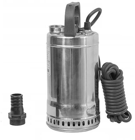 Edelstahl Tauchpumpe Brunnenpumpe SWQ180 Schwimmbadpumpe 180W - 70L/min - Förderhöhe 5,5m - Gewicht 3,5kg