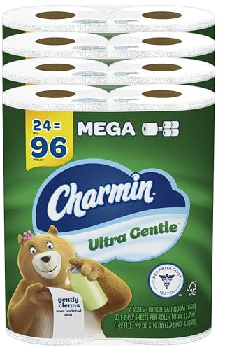 Charmin Ultra Sanftes Toilettenpapier, 6 Megarollen, 231 Blatt pro Rolle