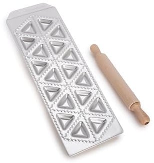 Imperia Raviolamp Classica Linie. Ravioliformen. 100% Made in Italy. Zubehör für Nudelmaschinen. Aluminium-Nudelschneider für frische Pasta. Mit Nudelholz.