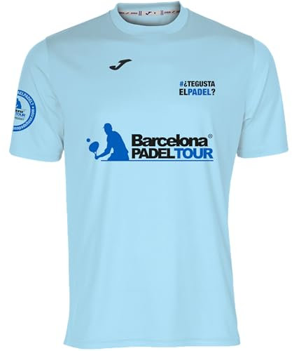 Barcelona Padel Tour - Te Gusta EL pádel - Men's T-Shirt with Short Sleeves - Padel Soft Touch & Quick Dry - Sportswear (DE/NL/SE/PL, Alphanumerisch, L, Regular, Regular, Himmelblau)