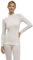 FALKE Women's Wool-Tech Round Neck W L/S SH Functional Yarn Quick Dry 1 Piece Base Layer Top, White (Off-White 2040) - Trend, S
