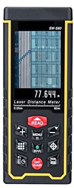 DIKAMAN Télémètre Laser, S80 Numérique Laser Distance Mètre Caméra USB Recharge Portable Écran Coloré Télémètre Télémètre Mesurer la Distance, la superficie et Le Volume
