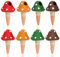 Peohud 8 Pack Mushroom Plant Watering Devices, Large Terracotta Self Watering Spikes, Colorful Plant Watering Globe, Cute Watering Device When Away, Automatic Irrigation Spike for Indoor Outdoor Plant