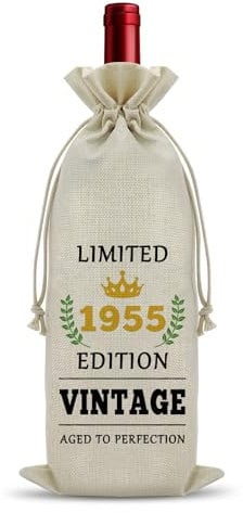Turning 70th Birthday Gifts for Women Wine Bag 70 Year Old Gifts for Mum Wine Accessories Gifts for Wine Lovers 70th Gifts for Mum Aunt Colleague Boss Lady Best Friends Turning 70 Wine Bottle Gift Bag