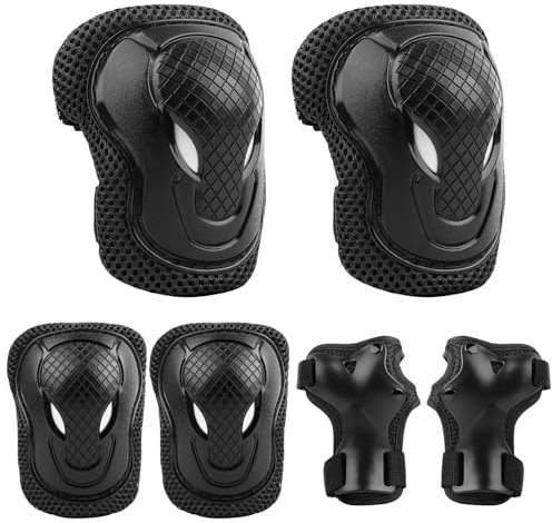 ValueTalks Knieschoner Kinder Schoner Inliner Kinder 6er Set Kinder Schützer Ellenbogenschoner für Inliner Skates Scooter Fahrrad Rollschuhe