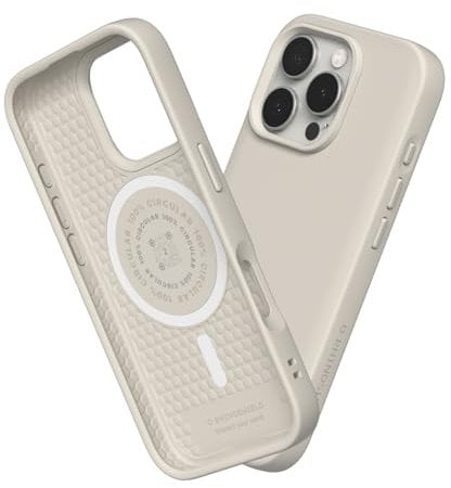 RHINOSHIELD SolidSuit Case Compatible with Magsafe for [iPhone 16 Pro] | Shock Absorbent Slim Design Protective Cover with Premium Matte Finish, Camera Control Cutout Design - Shell Beige