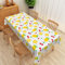 Christmas Table Cloth Lemon Linen Table Cloth Dust-Proof Shrink-Proof Waterproof Table Cover For Kitchen Dinning Picnic Tabletop Decoration Xmas Candle Pattern Oblong Rectangle