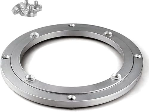 Plaque pivotante à roulement rond, composant de plateau tournant à roulement lisse, pièce Lazy Susan en aluminium, matériel en métal Lazy Susan for plateau tournant en bois ou en marbre, roulements à