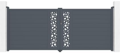 Casanoov Portail battant motorisé 4m SUNNY H.160cm + Motorisation BUNKER B500