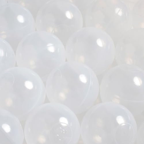 MISIOO Lot de 50 balles transparentes de 6 cm pour piscine à balles, jouets pour bébé sûrs et non toxiques, jouets pour bébé à partir de 1 an, sans danger pour les enfants et incassables pour s'amuser